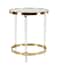 Deco 79 Acrylic Plastic Side End Accent Table End Table with Mirrored Top and Acrylic Legs Side Table 19 x 19 x 23 Gold