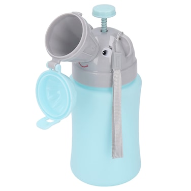 Depisuta Travel Urinal Portable Potty Pee Cup for Kids Leakproof Urinal Emergency Toilet for Camping Car Travel and Kid Potty Pee Training Pee Bottle for Toddlers Kids Blue for Boy