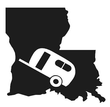 Louisiana state camper sticker  BLACK 5 decal  LA Home RV Camping Camper Travel Trailer Sticker Winnebago R Pod Jayco Airstream Grand Design Forest River Shitters full camper Glamping