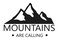 Mountains Are Calling Decal BLACK 5 Sticker  RV Camping Camper Travel Trailer Sticker Winnebago R Pod Jayco Airstream Grand Design Forest River Shitters full Wilderness camper Glamping