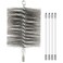 Ctsyuqoo 35 Inch Long Wood Burning Stove Brush Tent Wood Burning Stove Pipe Cleaning Brush Set Stainless Steel Bristles