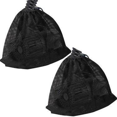 Hecaty 2 Pack 177 x 177 Pump Barrier Bag Pond Pump Filter Bag Black Media Bag Large Pump Mesh Bag for Outdoor Water Ponds Filters 2Pcs177 x 177