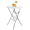 pollilar 28in Cocktail Table Bar Height Folding Table Portable Round Plastic Foldable Table for Indoor Outdoor Gathering Dating Parties Commercial Events