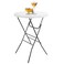 pollilar 28in Cocktail Table Bar Height Folding Table Portable Round Plastic Foldable Table for Indoor Outdoor Gathering Dating Parties Commercial Events