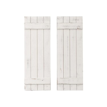Coral Flower AZL1 Life Concept Rustic Barn Wood Shutter Set Of 2 For Wall Decor Window Accents  Add That Touch of Barn Wood Style and Rustic Decor To Any Room