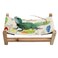 Dnoifne Reptile Hammock Swing Hanging Bed Wooden Lizard Bed Reptile Summer Bed for Bearded Dragon Leopard Gecko Lizard