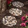 Bits and Pieces  12 Riverstone Round Stepping Stones  Set of Three 3  Yard Decorations  Decorative Garden Stones