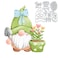 TingZVen Spring Flowers Gnome Shovel Metal Die Cuts Flowers Santa Claus Card Metal Cutting Dies Cut Stencils for DIY Scrapbooking Cards Decorative Embossing Paper Dies for Scrapbooking Card Making