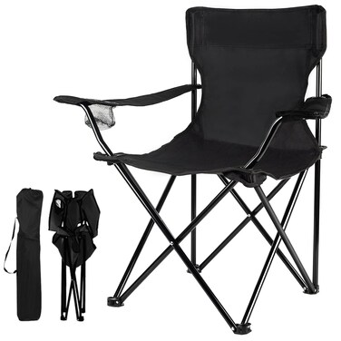 Damei century Portable Camping Chairs Enjoy The Outdoors with a Versatile Folding Chair Sports Chair Outdoor Chair  Lawn Chair Black