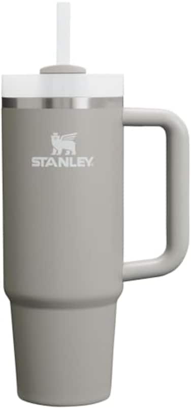 Stanley Quencher H20 FlowState Stainless Steel Vacuum Insulated Tumbler with Lid and Straw for Water Iced Tea or Coffee Smoothie and More Ash 40oz