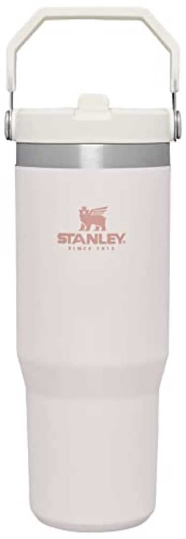 STANLEY IceFlow Stainless Steel Tumbler with Straw  Vacuum Insulated Water Bottle for Home Office or Car Reusable Cup Leakproof Flip Cold 12 Hours Iced 2 Days Rose Quartz 30oz
