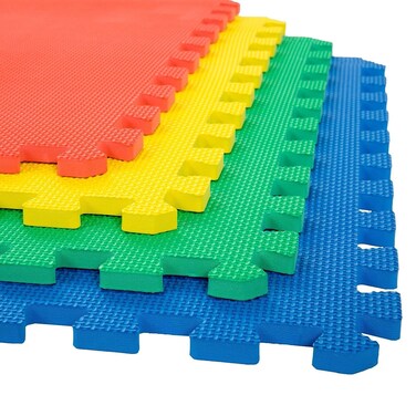 Stalwart Foam Mat Floor Tiles Interlocking Eva Foam Padding Soft Flooring For Exercising Yoga Camping Kids Babies Playroom  4 Pack 24 X 24 X 05
