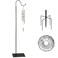 Liitrton 626Inch Shepherds Hooks for Outdoor Adjustbale Hummingbird Feeder Stand Bird Feeder Pole Wind Chime Stand with Flat Base 4 Prongs Base and Water Weight BagWind Chime Not Include