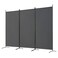 Spurgehom Room Divider 3 Panel Folding Partition Privacy Screens Freestanding Fabric Room Panel Portable Folding Room Divider Wall for Office Room Restaurant 102 W X 71 H Grey