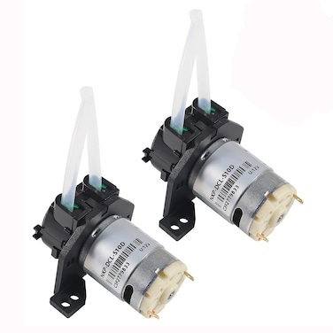 Shutao 2PCS DC 12V Dosing Pump Lab Peristaltic Pumps with Connector for Aquarium Analytical Home Bonsai Irrigation Watering DIY  L Bracket