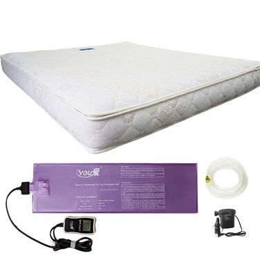 Youaide 50 Mediume Wave Water Bed Mattress PVC Softside Water Bed with Smart Thermostats Durable and Foldable Water Bed Set for The Elderly Children and Adults Twin39x75