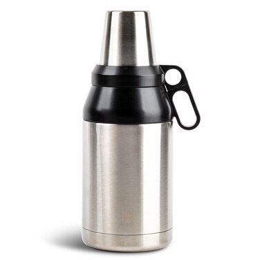Manna Stack Stainless Steel Insulated Growler  64 Oz  Stainless