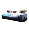 LUTEM Inflatable Lounger Outdoor Inflatable Couch Size7077L3267W2447H inch Indoor Recreation Outdoor Sports Travelling GearBeach LoungerSleeping BagpicnicsCamping Bed Blue