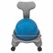 Champion Sports Kids Exercise Ball Chair FitPro Balance Ball Chair with Wheels and Back Support for Home or School  Includes Hand Pump  Black