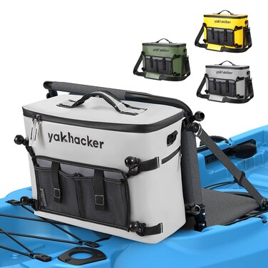 Yakhacker Kayak Cooler Waterproof Seat Back Cooler for Kayaks with LawnChair Style Seats Kayak Accessories Cooler Bag Portable Ice Chest Cooler for Kayaking Travel Lunch Beaches Trips