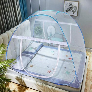 AMMER DaTong PopUp Mosquito Net Tent for Beds Anti Mosquito Bites Folding Design with Net Bottom for Babys Adults Trip 79 x71x59 inch
