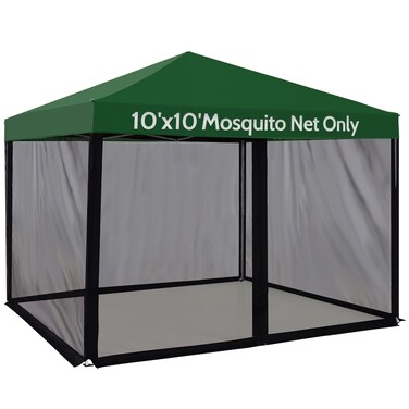 TONESLY Mosquito Net for 10x10 Canopy TentReplacement Mosquito Netting for Gazebo Netting Screen Mosquito Screen Canopy for Camping for Patio Tent 10x10 Mosquito Netting Only Black 1