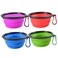 Guardians Collapsible Dog BowlSilicone Portable Foldable Water Bowls with Carabiner Clip for Travel 4 Pack