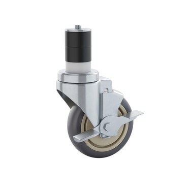 Flash Furniture Summit Set of 4 Commercial Grade Heavy Duty Kitchen Swivel 2 Locking Casters Set of 1 Stainless Steel