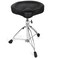 AKOLT Saddle Drum Throne Leather Top Drum Chair Heavy Duty Drum Seat Screw Adjust Height Drum Stool Motorcycle Style Suitable for Adult Drummers Black