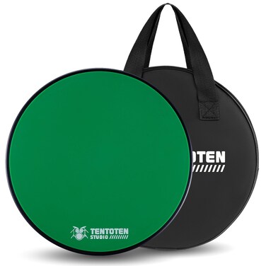 TENTOTEN Drum Pad 12 Inch Silent Drum Practice Pad 2Sided Silicone Pad  EVA Mat Portable Practice Drum Pad with Carry Bag Green