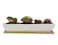 SeaStar Kipokalor 111x236x177inch Long Rectangular Modern Minimalist White Ceramic Succulent Planter Pot with Saucer for OfficeDeskWindow