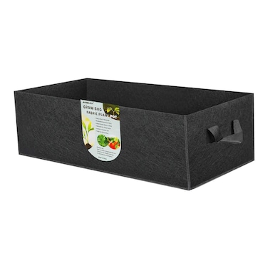 ANGELIOX 1 Pack 38 Gallon Grow Bags 400g Thickened Nonwoven Fabric Raised Garden Bed Square Flower Planter Containers for Carrot OnionFlowersFruitGrowing Pots with Handles120x60x20cm