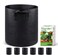 iGarden Grow Bags Tall 10 Gallon Grow Pots 6 Pack with Handles Heavy Duty 320G Thickened Nonwoven Fabric Plant Bag for Vegetables Black
