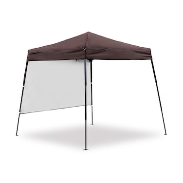 Greemotion Tene 7x7 Base 6x6 Top Portable Easy Pop Up Awning Outdoor Canopy Tent with Sidewall Rain Shelter with Carrying Bag Beach Shade for Backyard Patio Deck Burgundy
