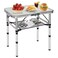 FURFIMU Small Folding Table3 Adjustable Height Foldable Table2Ft Portable Camping TableOutdoor Folding Table with Net MeshFolding Beach TableWhite Metal Folding Table for Patio BBQ