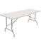 FORUP SHOWAY 6ft Table Folding Utility Table Fold in Half Portable Plastic Picnic Party Dining Camp Table White LC18M6FT15