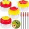 ZHBDMGK Hand Hummingbird Feeder 4Pcs Mini Flower Hand held Hummingbird Feeder with 4Pcs Cleaning Brush Window Humming Wild Bird Feeders for Outdoor Supplies