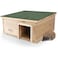 WILDLIFE FRIEND Large Hedgehog House Winterproof with Wooden Base Weatherproof Hedgehog Feeder for the Garden Cat Safe Hedgehog Winter Quarters  40 x 40 x 19 cm