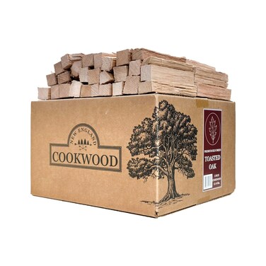 Toasted Oak 5 Inch Universal Cooking Firewood  14lbs 1000cuin Premium Kiln Dried Cooking Wood for Grills Smokers and Ooni Solo Bertello Pizza Ovens Red and White Oak Hardwood