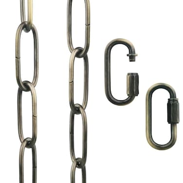 WOERFU 6 Feet Antique Bronze Finish Pendant Chandelier Light Fixture Hanging Lighting Chain Antique Bronze