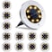 Flalivi 12 Pack 8LED Solar Garden Lights Outdoor Waterproof Sidewalk Disk Bright InGround Landscape Lighting for Lawn Patio Pathway Yard Steps Deck Walkway Warm White 12 Packs