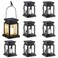 GIGALUMI Solar Hanging Lantern Outdoor 8 Pack Solar Candle Lights with Stake for GardenPatio  Lawn Deck  Umbrella Tent TreeYardDrivewayWarm White