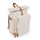 PICNIC TIME Carmel Roll Top Backpack Cooler Canvas Insulated Cooler Backpack Bag for Lunch and Hiking Portable Beach Cooler Bag Picnic Bag Tan