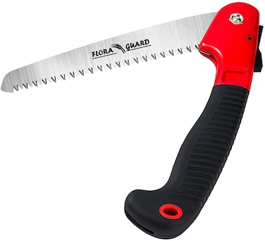 FLORA GUARD Folding Hand Saw CampingPruning Saw with Rugged 77 Inch Blades Professional Folding Saw Razor Tooth Sharp Blade Solid GripRed