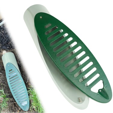 Upgraded Green Angled Drain Grating 4inch 1 Piece Yard Drain Emitter Compatible with 4inch Connection Yard Drainage Pipe