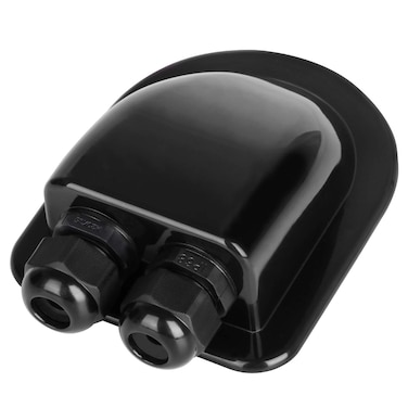 Restmo IP68 Waterproof Solar Cable Entry Gland Weather Resistant Dual Cable Entry Housing for Solar Panels of RV Caravan Marine Boat Cabin Black