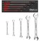 Olsa Tools 5pc SAE Slim Profile Wrench Set  SAE Thin Wrench Set  Flat Wrench Set  Mechanics Professional Grade Thin Wrench Set  Slim Dual Open End Wrench Set