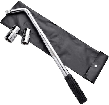 EPAuto Telescoping Lug Wrench Wheel Wrench with CRV Sockets 1719 2122mm