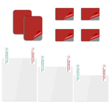 Qamcbulc Electrostatic Sticker for Mounting Dash Cam Windshield Adhesive for Radar Detector DoubleSided Sticker Adhesive Pad and Car Windshield Electrostatic Film for Mounting Dash Cameras9pcs