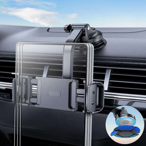 eSamcore Tablet Holder for Car Dashboard Windshield Mount Holder for iPad  Foldable Phone Stand with Stable 360 Adjustable Clamp Car Gadgets  Accessories for iPad Air Pro Mini All 611 Devices